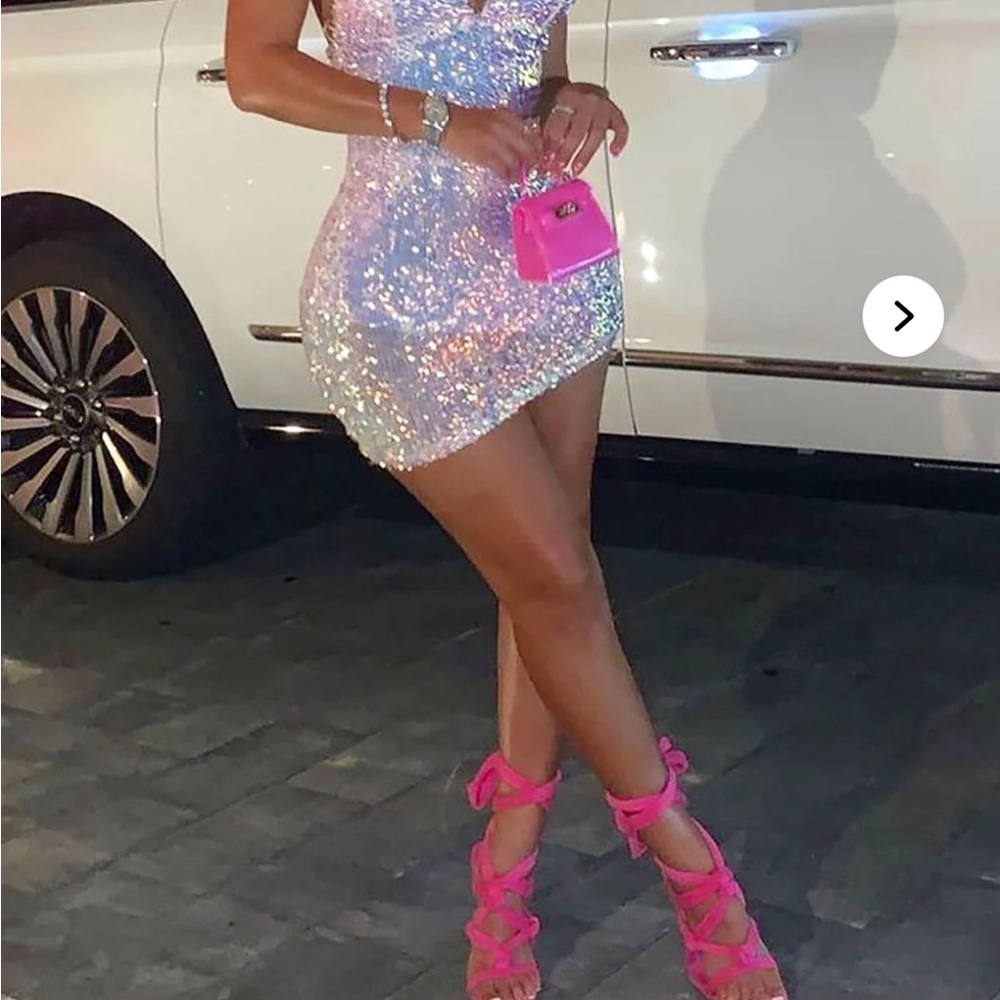 Keep Your Shine Sequin Mini Dress - Blush